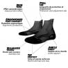 Socquette Trail Run Ultra Monnet GRIS NOIR