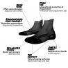 Socquette Trail Run Ultra Monnet GRIS NOIR