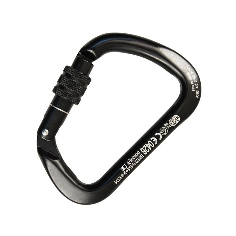 Kong XL Alu-Karabiner mit Schraubverschluss (schwarz)