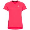 T-shirt Crew Neck S/s 1/2 Zip Axalp Trai Odlo paradise pink