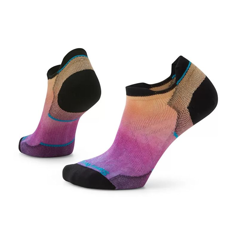 Chaussettes de running SMARTWOOL Zero cushion Low ankle Shadow Print (Tandoori Orange) femme