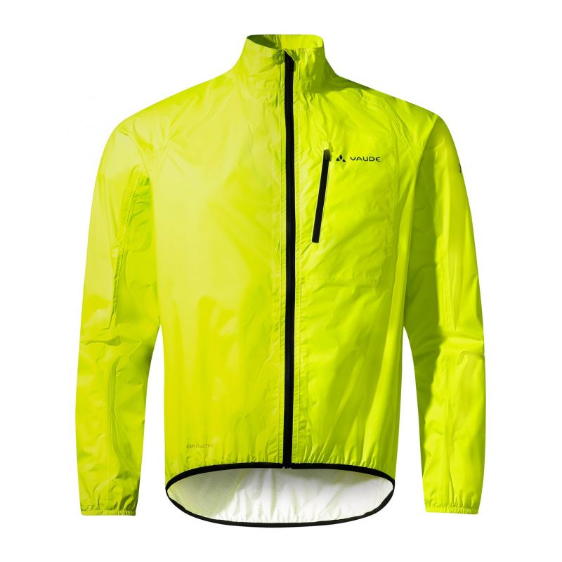 Regnjakke Vaude Drop Jacket III (neongul) mann