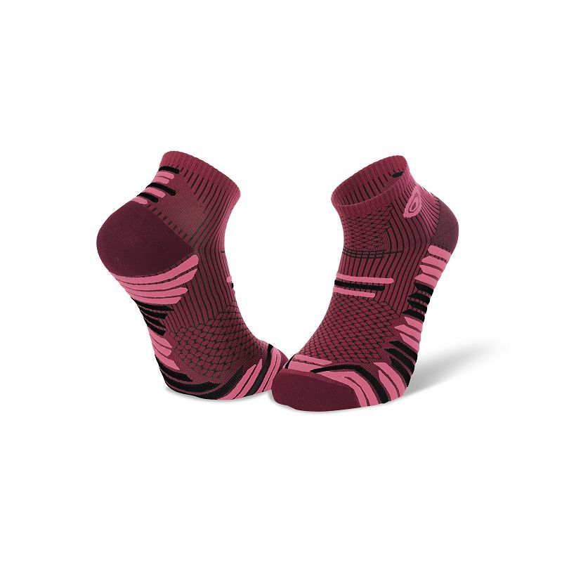 Trail-Socke BV sport Trail ELITE (Burgund/Rosa)