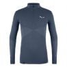 Salewa ZEBRU MED WARM AMR M 1/2Z TEE. Dark Denim