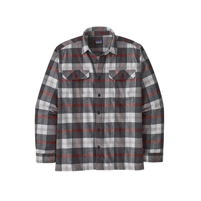 Patagonia Organic Cotton Mw Fjord Flannel Shirt (Forage: Ink Black) man