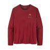 T-shirt PATAGONIA L/s Cap Cool Daily Graphic Shirt (Slow Going: Wax Red X-Dye) homme