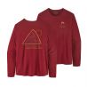 T-Shirt Patagonia L/s Cap Cool Daily Graphic Shirt (Slow Going: Wax Red X-Dye) Homme