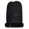 Mouffles SHEARLING UGG EMBROIDER MITTEN (noir) femme
