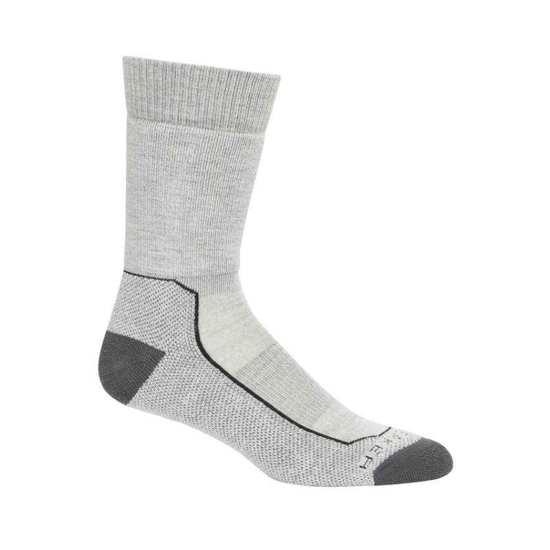 Hombres Icebreaker Hike+ Medium Crew (Blizzard Heather) calcetines de senderismo