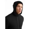 Icebreaker M Quantum Iii Ls Zip Hoodie - Black