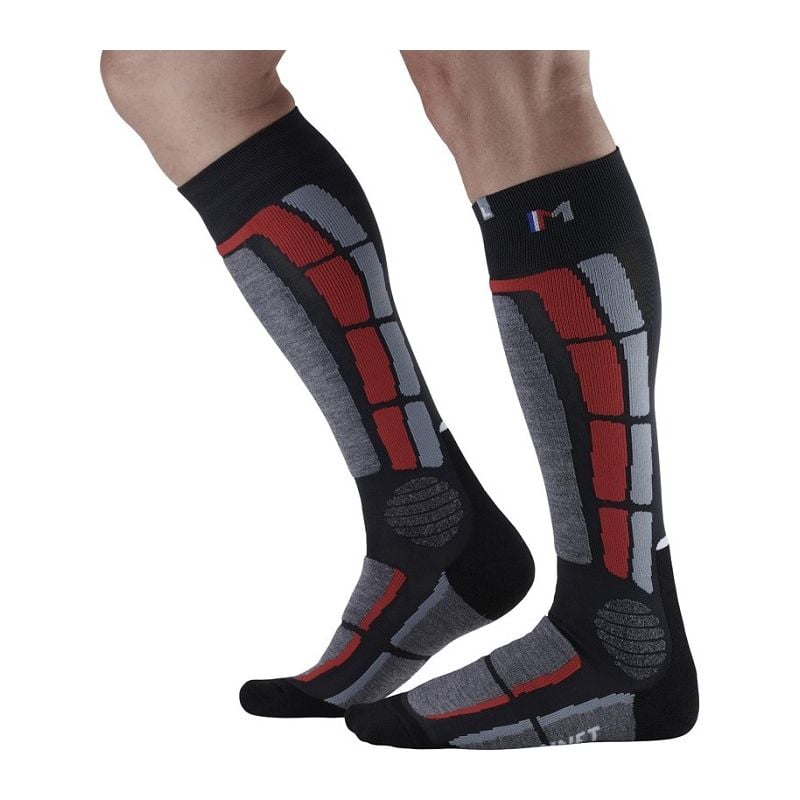 Alpine Ski-Socken - Monnet BACK SIDE (Gris rouge)