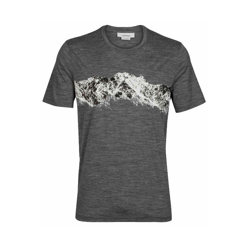 T-shirt Icebreaker Tech Lite Ii Ss Tee Remarkable Range (GRITSTONE HTHR) man