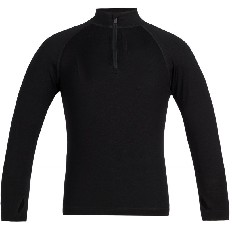 Children's base layer Icebreaker 260 Tech Ls Half Zip (Black)