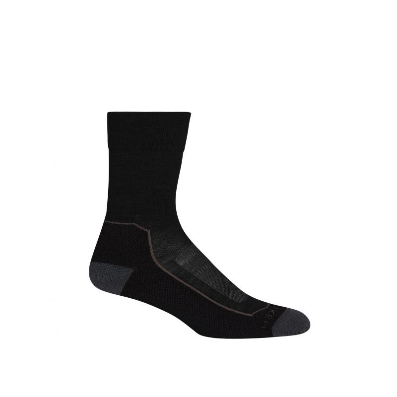Calze da trekking da donna Icebreaker Hike + Light Crew (Nero/Monsoon/Mink)