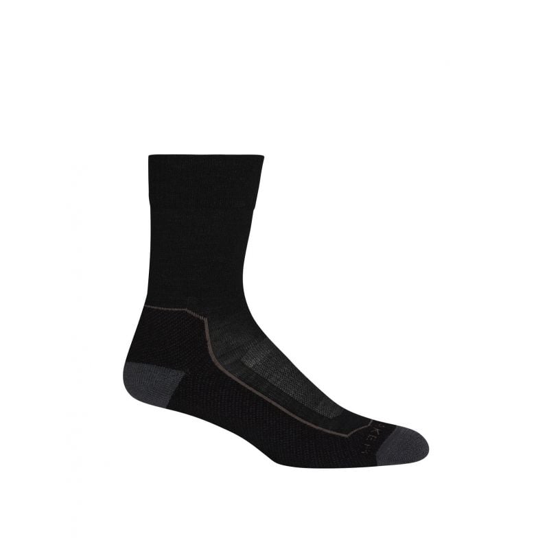 Women's hiking socks Icebreaker Hike + Light Crew (Black/Monsoon/Mink)