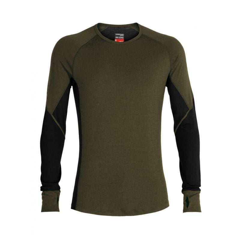 Baselayer Icebreaker 260 Zone Ls Crewe (Loden/sort) Man