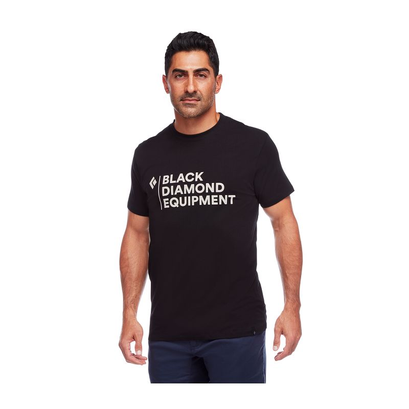 T-Shirt BLACK DIAMOND Stacked Logo (Black) Homme