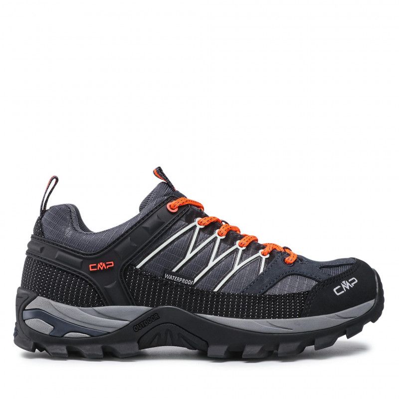 Chaussures de randonnée CMP RIGEL LOW WP (Anthracite Flash Orange) homme