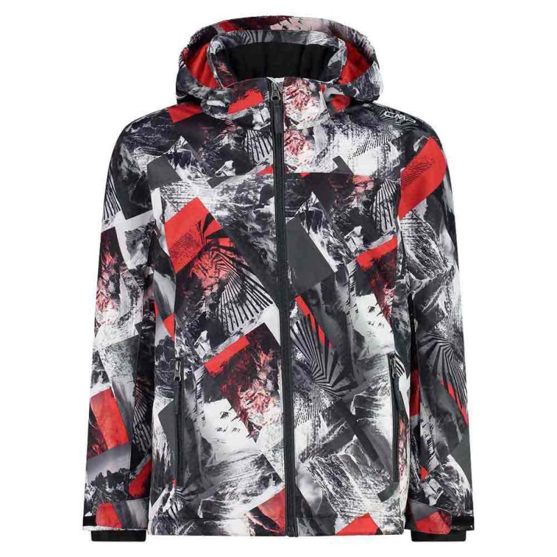 Veste CMP Kid Jacket Snaps Hood (Ferrari-Titanio) Enfant