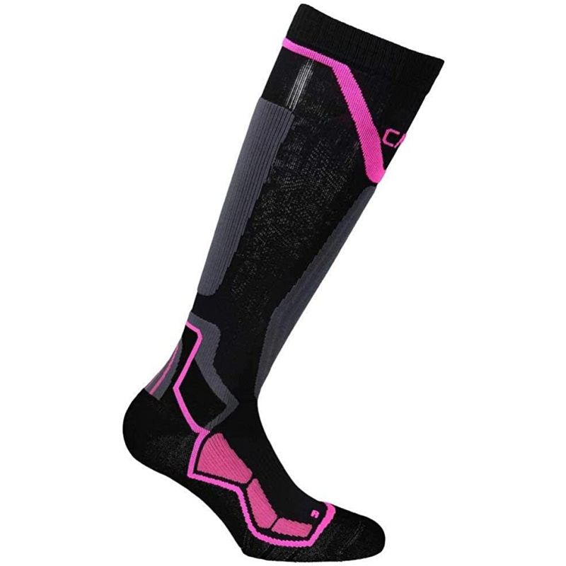 Chaussette CMP Ski Sock Thermocool (Nero-Pink fluo)