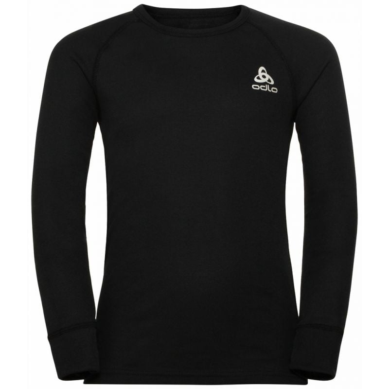 Camiseta de manga larga y cuello redondo para niño Odlo Active Warm Eco (Negro)