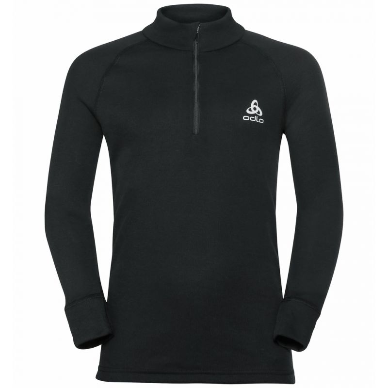 T-shirt manches longues avec col ODLO Active Warm Eco (Black) Enfant