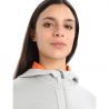 Polaire Icebreaker Quantum III Ls Zip Hoodie (Ether/Flash) femme