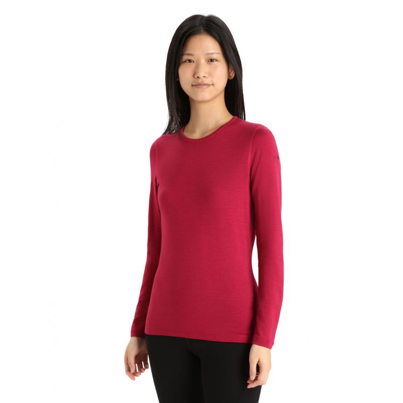 Technical Tee Icebreaker 260 Tech Ls Crewe (Cherry) dames