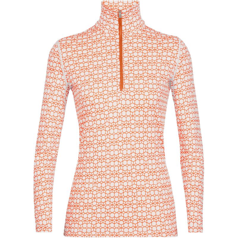 Couche de base ICEBREAKER W 250 Vertex Ls Half Zip Alpine Geo (Snow/flash/j) femme