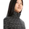 Grunnlag ICEBREAKER W 250 Vertex Ls Half Zip Alpine Geo (Sort/flash/j) Dame