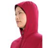 Sudadera con capucha para mujer Icebreaker Quantum III Ls Zip (cherry/espresso)