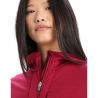 Sudadera con capucha para mujer Icebreaker Quantum III Ls Zip (cherry/espresso)