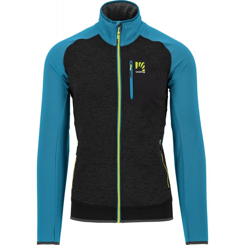 Giacca Karpos Odle Fleece (BLACK/BLUE JEWEL) Uomo