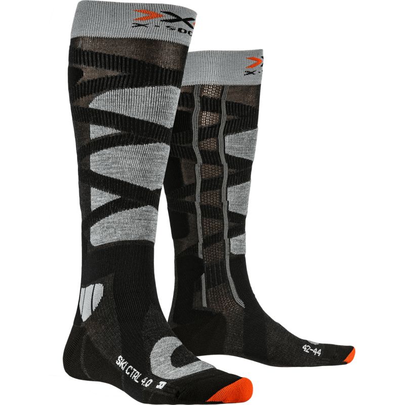 Calcetines de esquí X-Socks Control 4.0 para hombre (antracita melange/gris piedra)