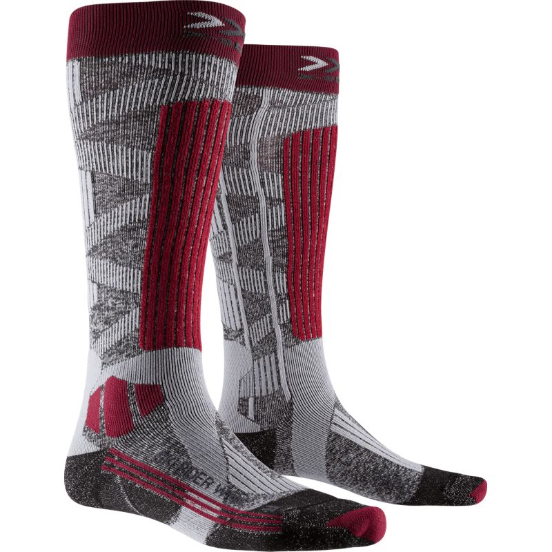 X-Socks Rider Silver 4.0 (kiviharmaa mlange/luumu) naisten hiihtosukat