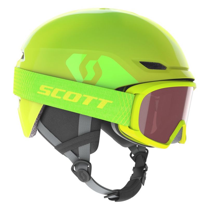 Casque et masque de ski Scott Combo Keeper 2+goggle Jr Witty (High Viz Green) junior