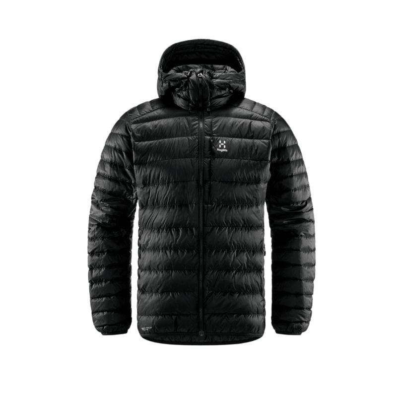 Heren HAGLÖFS Roc donsjack met capuchon (True Black)