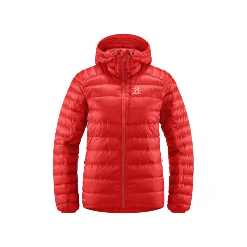 Capucha de plumón HAGLÖFS Roc para hombre (Rojo Zenith)