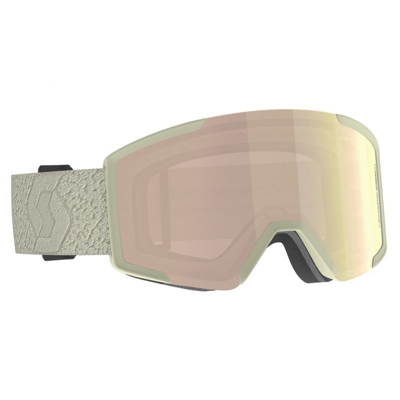 Maske Scott Skjold (lys beige/forstærkende pink krom)