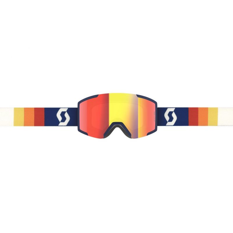 Maschera Scott Shield (blu retrò/rosso cromo)