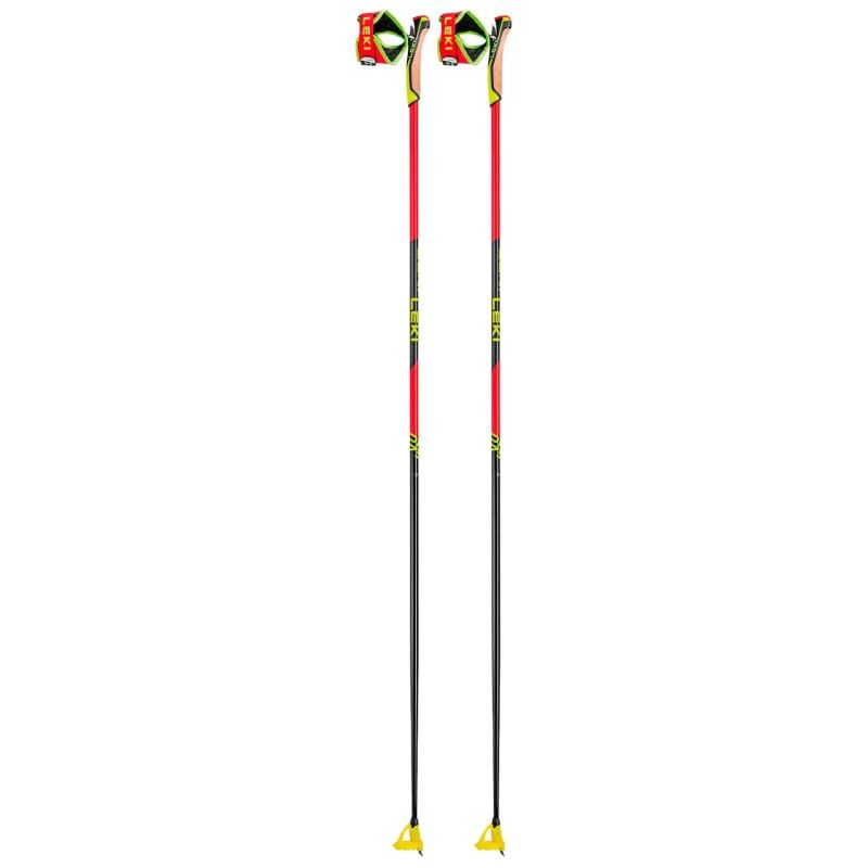 Bâtons ski de fond LEKI PRC 750 (Bright Red/Neonyellow/Black)