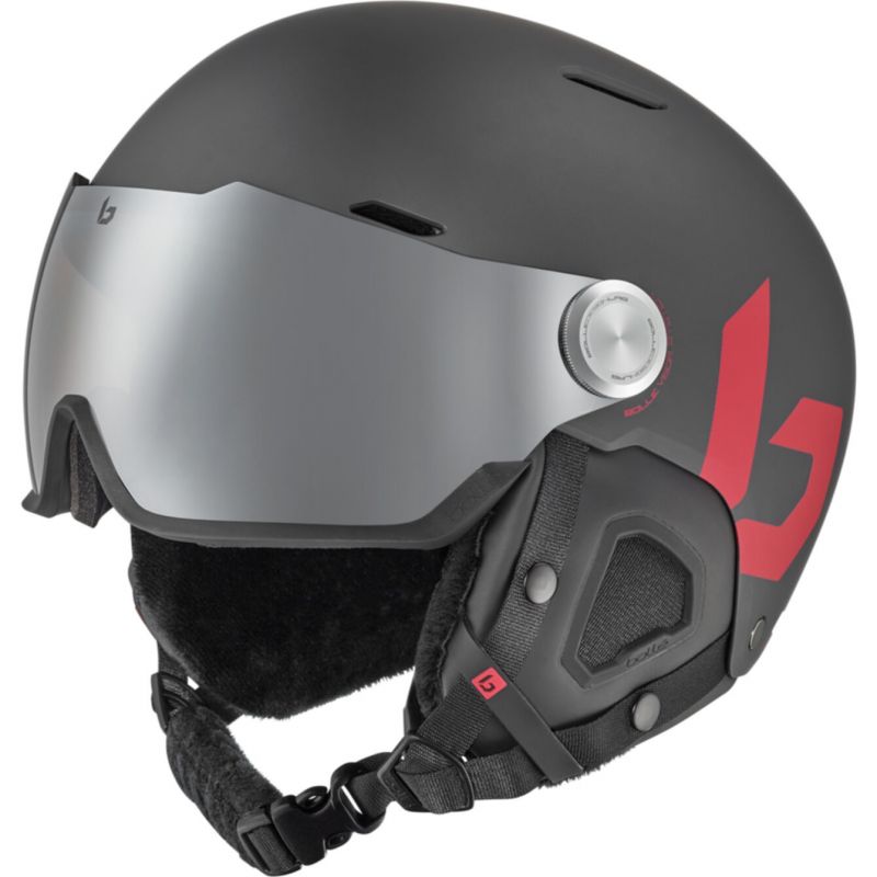 Hiihtokypärä BOLLE MIGHT VISOR (Titanium Red Matte - Brown Gun Cat 2) Unisex