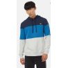TENTREE TREEFLEECE BLOCKED REYNARD HOODIE DRESS BLUE/ATLANTIC BLUE/SILVER GREY 