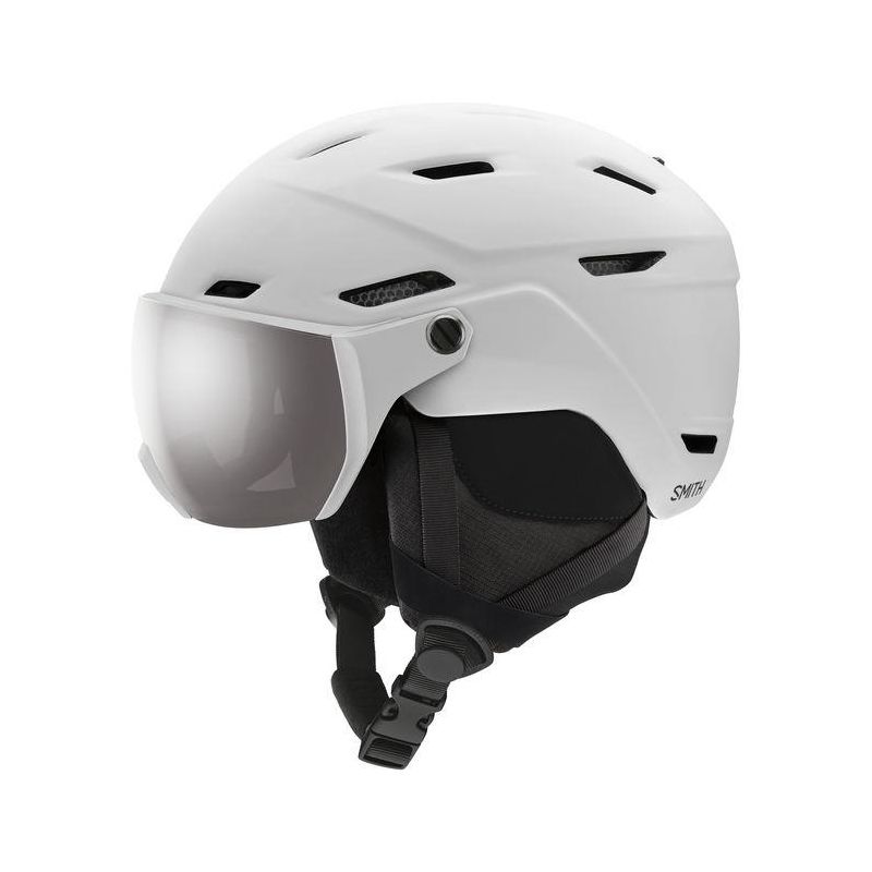 Casco con visera Smith Survey Eu (Blanco mate Chromapop Sun Platinum Mirror)