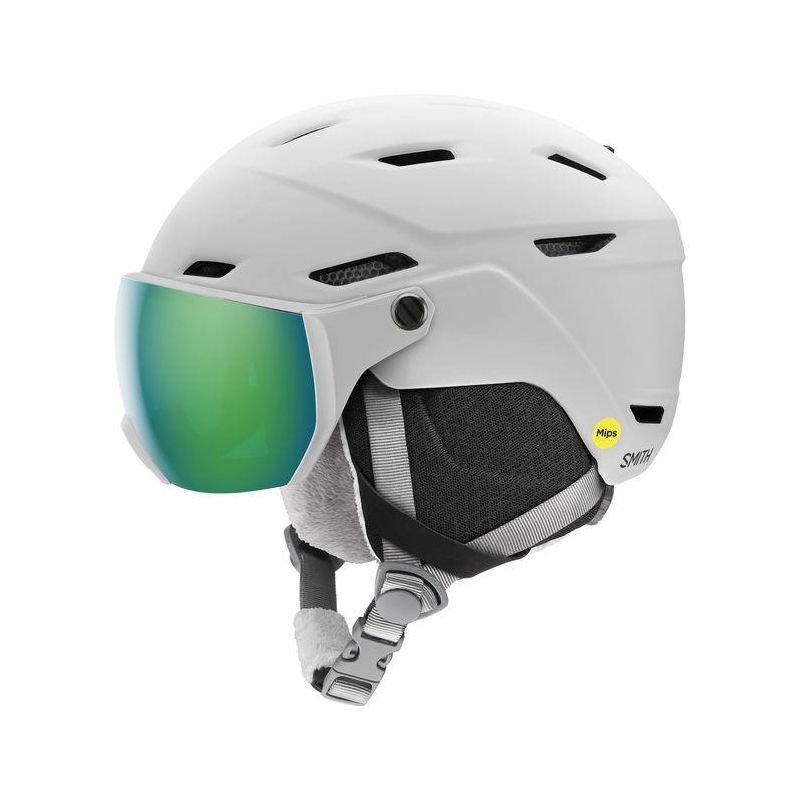 Junior visir skidhjälm Smith Survey J Mips (Matte White Green Mirror)