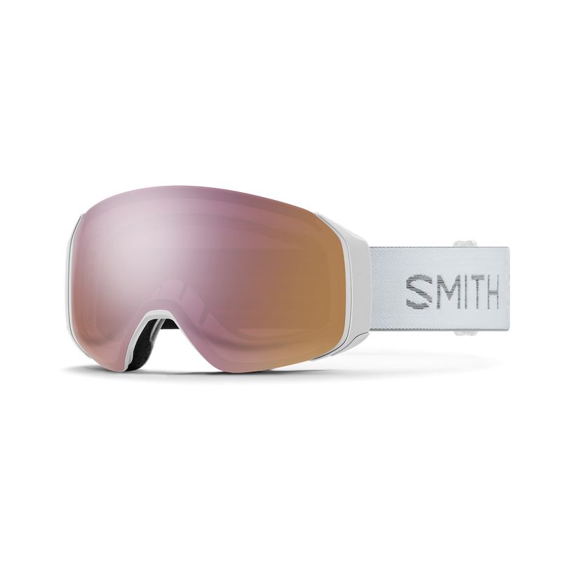 Skibriller Smith 4D Mag S (Hvid Chunky Knit - Chromapop Everyday Rose Gold Mirror Lens/Cat 2) Dame