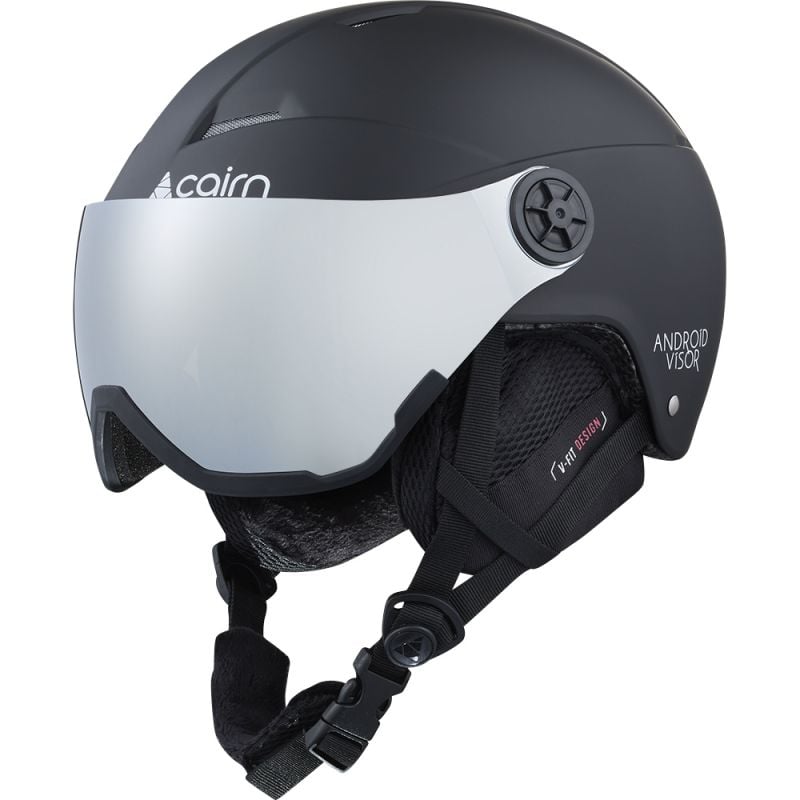 Skihjelm med visir Cairn Android Visor J (Mat Black) Barn
