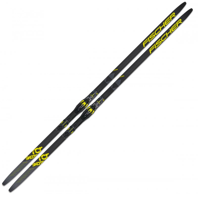 Pack esquís de patinaje Fischer RCR Skate Stiff IFP (negro) + fijación