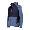 Man Jacket Hybrid Fix Hood Cmp BLUESTONE