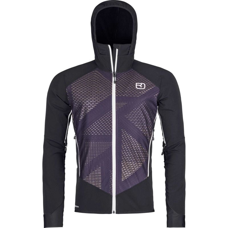 Softshell-jakke Ortovox Becchei-jakke for menn M (svart ravn) krage